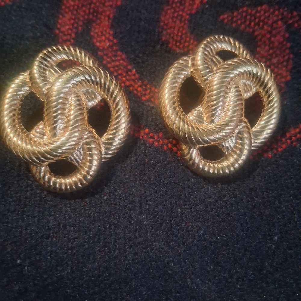 STUNNING VINTAGE " GIVENCHY" CLIP EARRINGS.